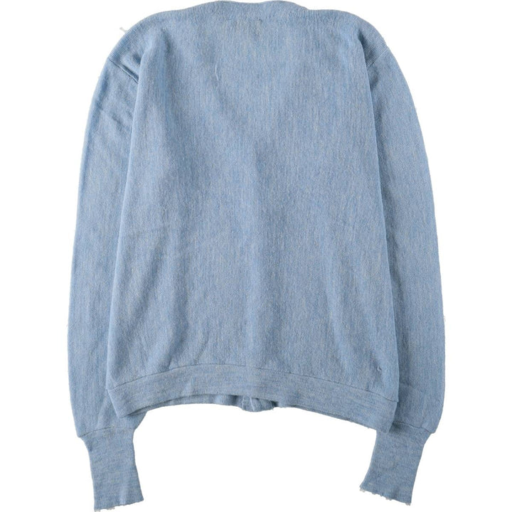 Vintage 1980'S Jantzen acrylic knit cardigan, made in the USA, size L, men's Oron Acrylic Blue type light blue Vintage Second Hand