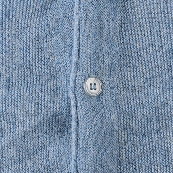 Vintage 1980'S Jantzen acrylic knit cardigan, made in the USA, size L, men's Oron Acrylic Blue type light blue Vintage Second Hand