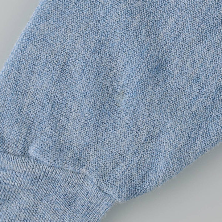 Vintage 1980'S Jantzen acrylic knit cardigan, made in the USA, size L, men's Oron Acrylic Blue type light blue Vintage Second Hand