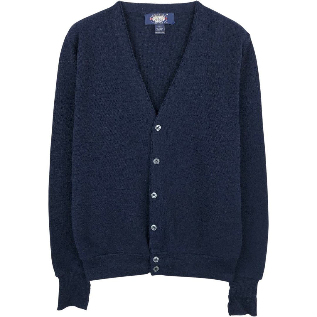 Vintage 90'S Knights Bridge acrylic knit cardigan, made in the USA, size M, men's. acrylic navy blue type Vintage Second Hand