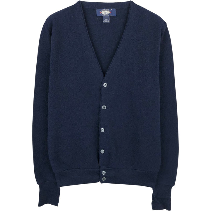 Vintage 90'S Knights Bridge acrylic knit cardigan, made in the USA, size M, men's. acrylic navy blue type Vintage Second Hand