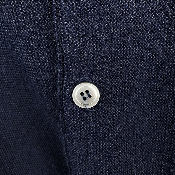 Vintage 90'S Knights Bridge acrylic knit cardigan, made in the USA, size M, men's. acrylic navy blue type Vintage Second Hand