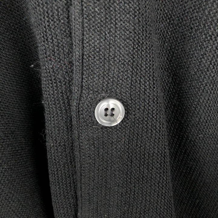 Cypress Links Acrylic Knit Cardigan, Made in USA, Men's Size L acrylic black type Vintage Second Hand