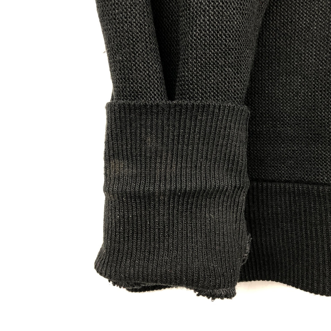Cypress Links Acrylic Knit Cardigan, Made in USA, Men's Size L acrylic black type Vintage Second Hand
