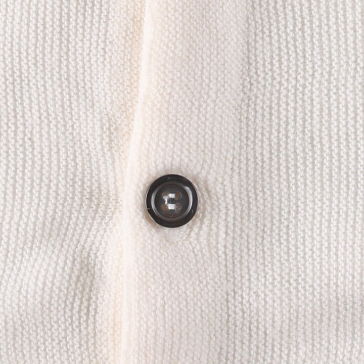 Par Four Acrylic Knit Cardigan, Made in USA, Men's XL acrylic pale white type Vintage Second Hand