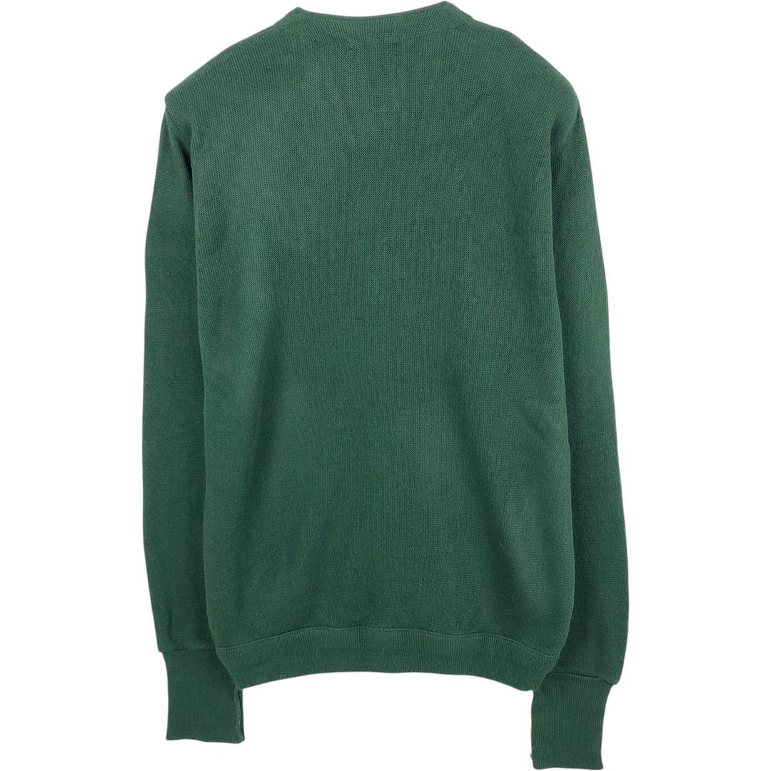 IZOD Acrylic Knit Cardigan, Made in USA, Men's Size L acrylic Green type dark green Vintage Second Hand