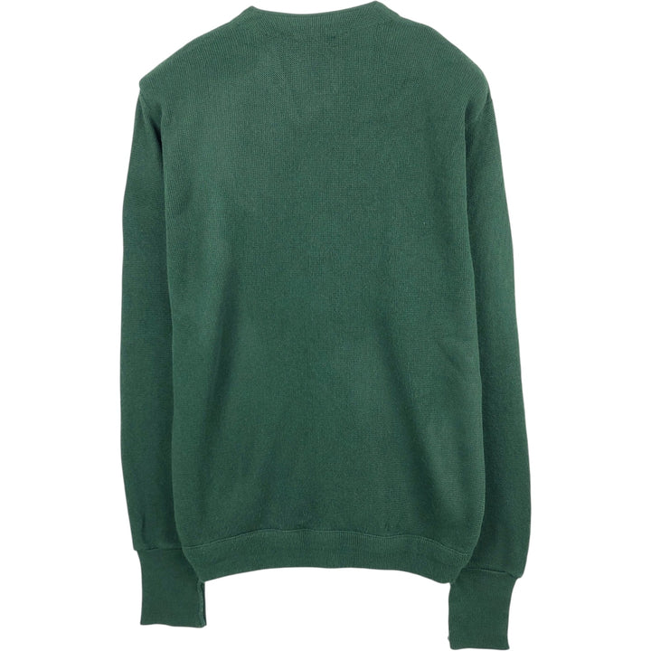 IZOD Acrylic Knit Cardigan, Made in USA, Men's Size L acrylic Green type dark green Vintage Second Hand
