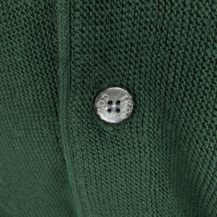 IZOD Acrylic Knit Cardigan, Made in USA, Men's Size L acrylic Green type dark green Vintage Second Hand