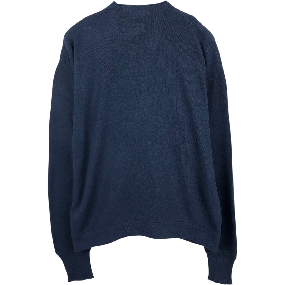 Munsingwear Grand Slam Acrylic Knit Cardigan, Made in USA, Men's XL equivalent. acrylic navy blue type Vintage Second Hand