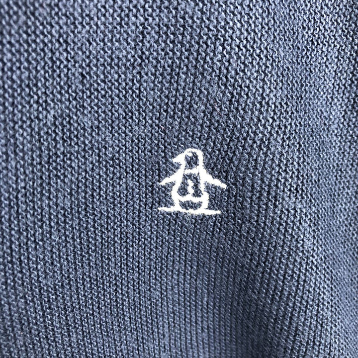 Munsingwear Grand Slam Acrylic Knit Cardigan, Made in USA, Men's XL equivalent. acrylic navy blue type Vintage Second Hand