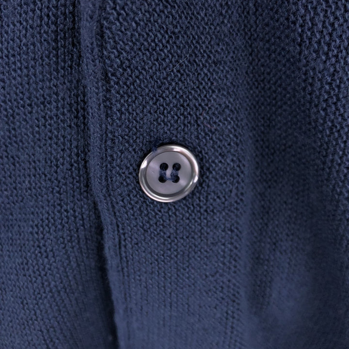 Munsingwear Grand Slam Acrylic Knit Cardigan, Made in USA, Men's XL equivalent. acrylic navy blue type Vintage Second Hand