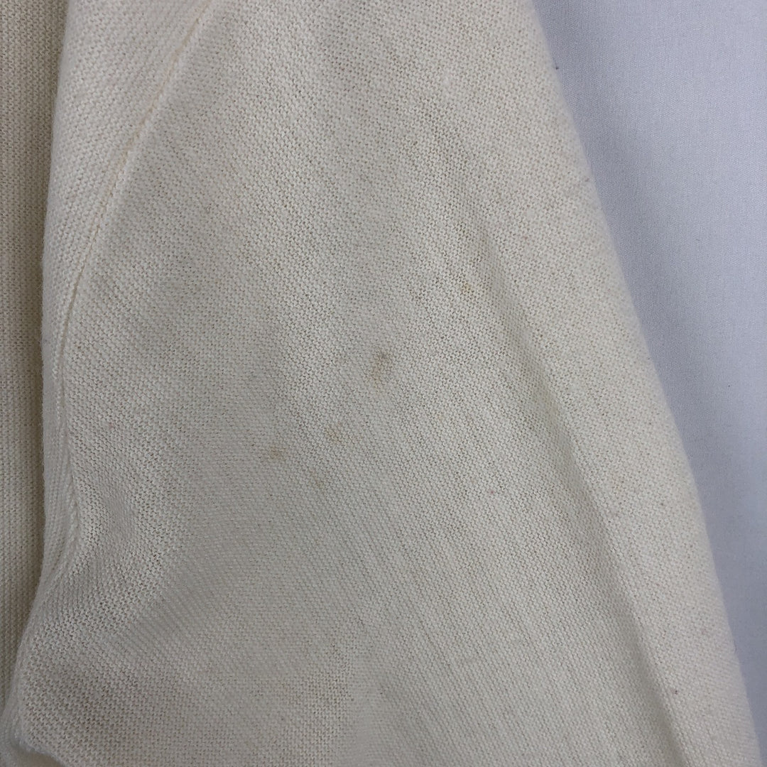 1980'S Arnold Palmer by Robert Bruce Acrylic Knit Cardigan, Made in USA, Men's Size L (approx.), Vintage Oron Acrylic unbleached Vintage Second Hand