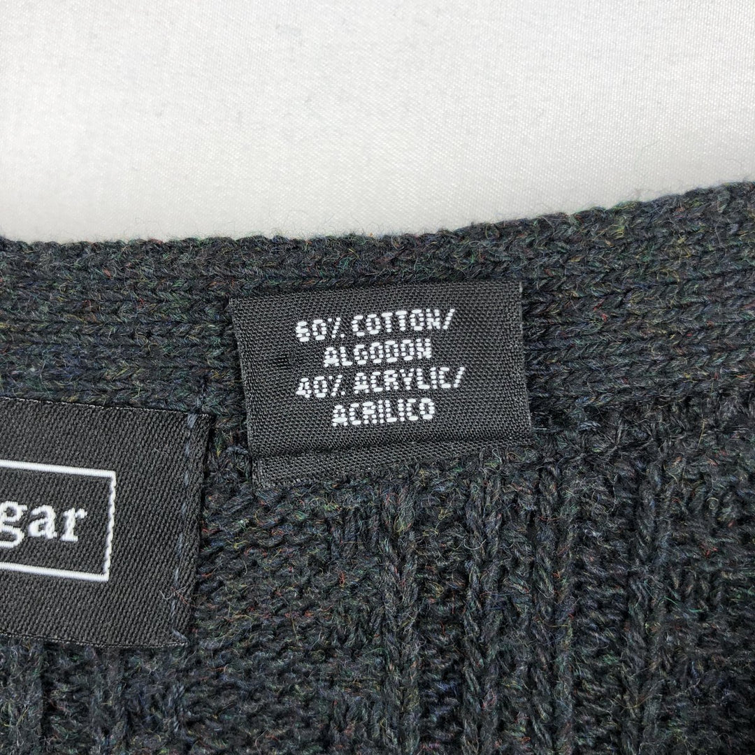 90'S Haggar Acrylic x Cotton Knit Cardigan, Made in USA, Men's Size XL (Equivalent), Vintage cotton black type Vintage Second Hand