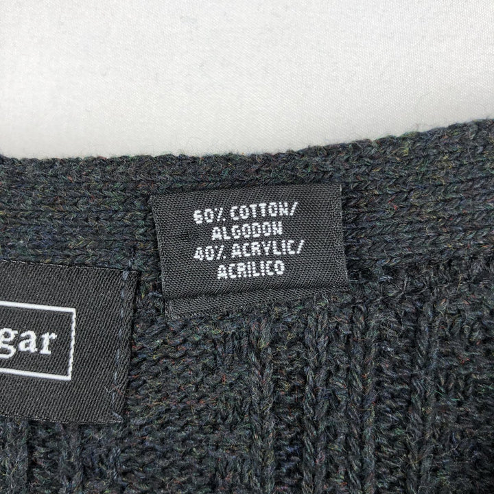 90'S Haggar Acrylic x Cotton Knit Cardigan, Made in USA, Men's Size XL (Equivalent), Vintage cotton black type Vintage Second Hand