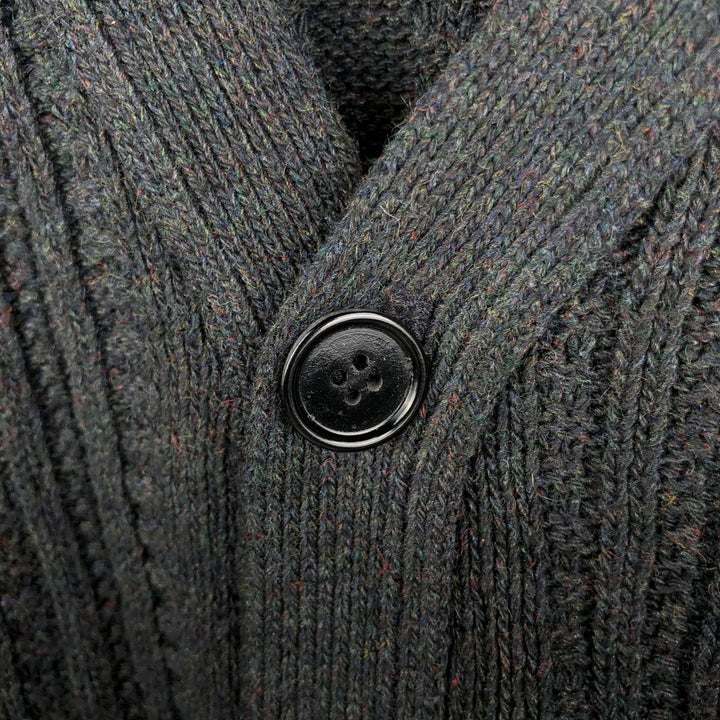 90'S Haggar Acrylic x Cotton Knit Cardigan, Made in USA, Men's Size XL (Equivalent), Vintage cotton black type Vintage Second Hand