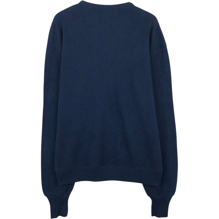 Arnold Palmer acrylic knit cardigan, made in the USA, men's size L equivalent. acrylic navy blue type Vintage Second Hand