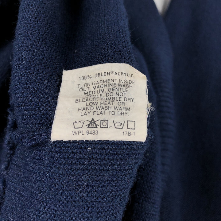 Arnold Palmer acrylic knit cardigan, made in the USA, men's size L equivalent. acrylic navy blue type Vintage Second Hand