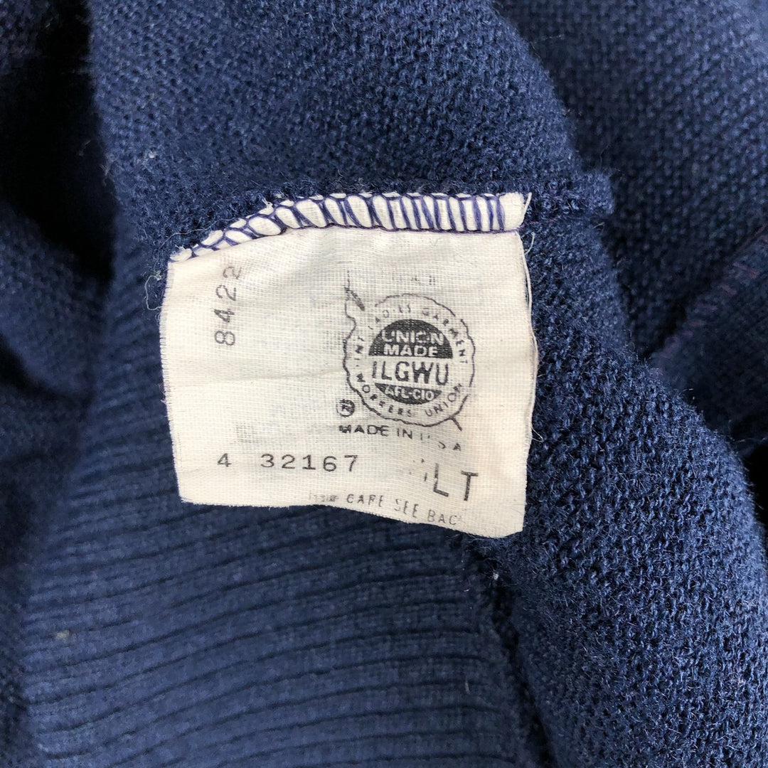 Arnold Palmer acrylic knit cardigan, made in the USA, men's size L equivalent. acrylic navy blue type Vintage Second Hand