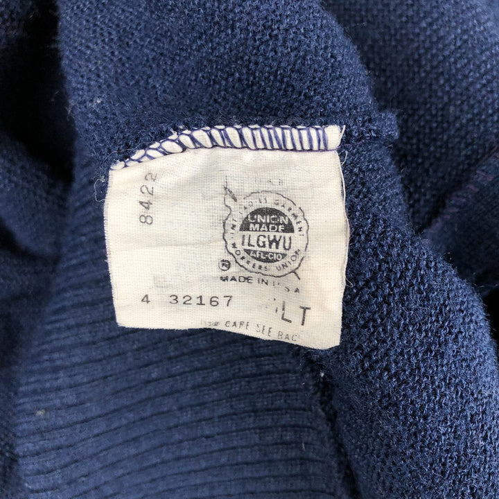 Arnold Palmer acrylic knit cardigan, made in the USA, men's size L equivalent. acrylic navy blue type Vintage Second Hand
