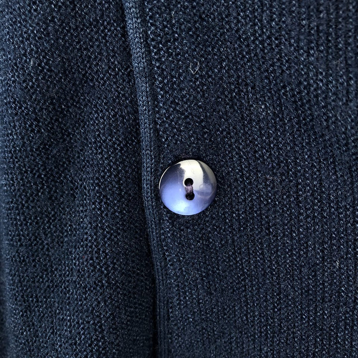 Arnold Palmer acrylic knit cardigan, made in the USA, men's size L equivalent. acrylic navy blue type Vintage Second Hand