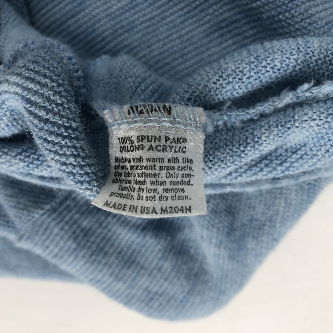 Vintage 1980'S Jantzen acrylic knit cardigan, made in the USA, size L, men's acrylic Blue type light blue Vintage Second Hand