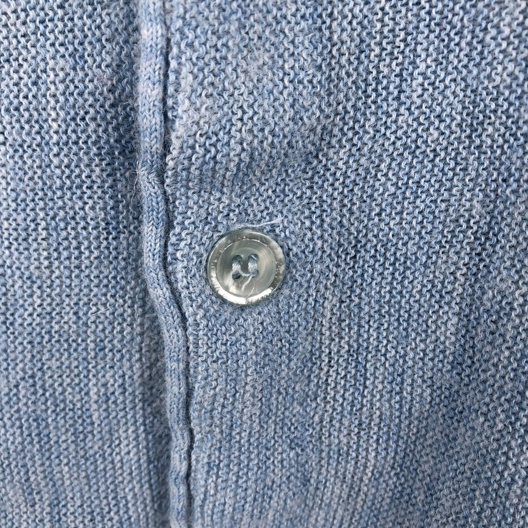Vintage 1980'S Jantzen acrylic knit cardigan, made in the USA, size L, men's acrylic Blue type light blue Vintage Second Hand