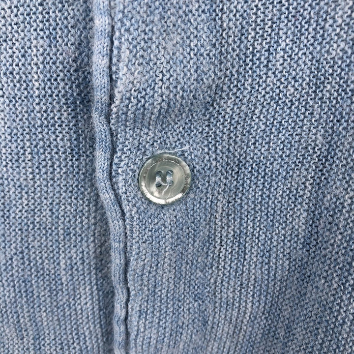 Vintage 1980'S Jantzen acrylic knit cardigan, made in the USA, size L, men's acrylic Blue type light blue Vintage Second Hand