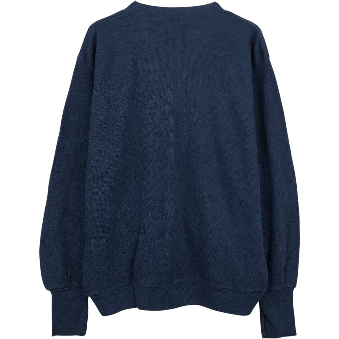 90'S ParFour Acrylic Knit Cardigan, Made in USA, Men's XL equivalent, Vintage acrylic navy blue type Vintage Second Hand