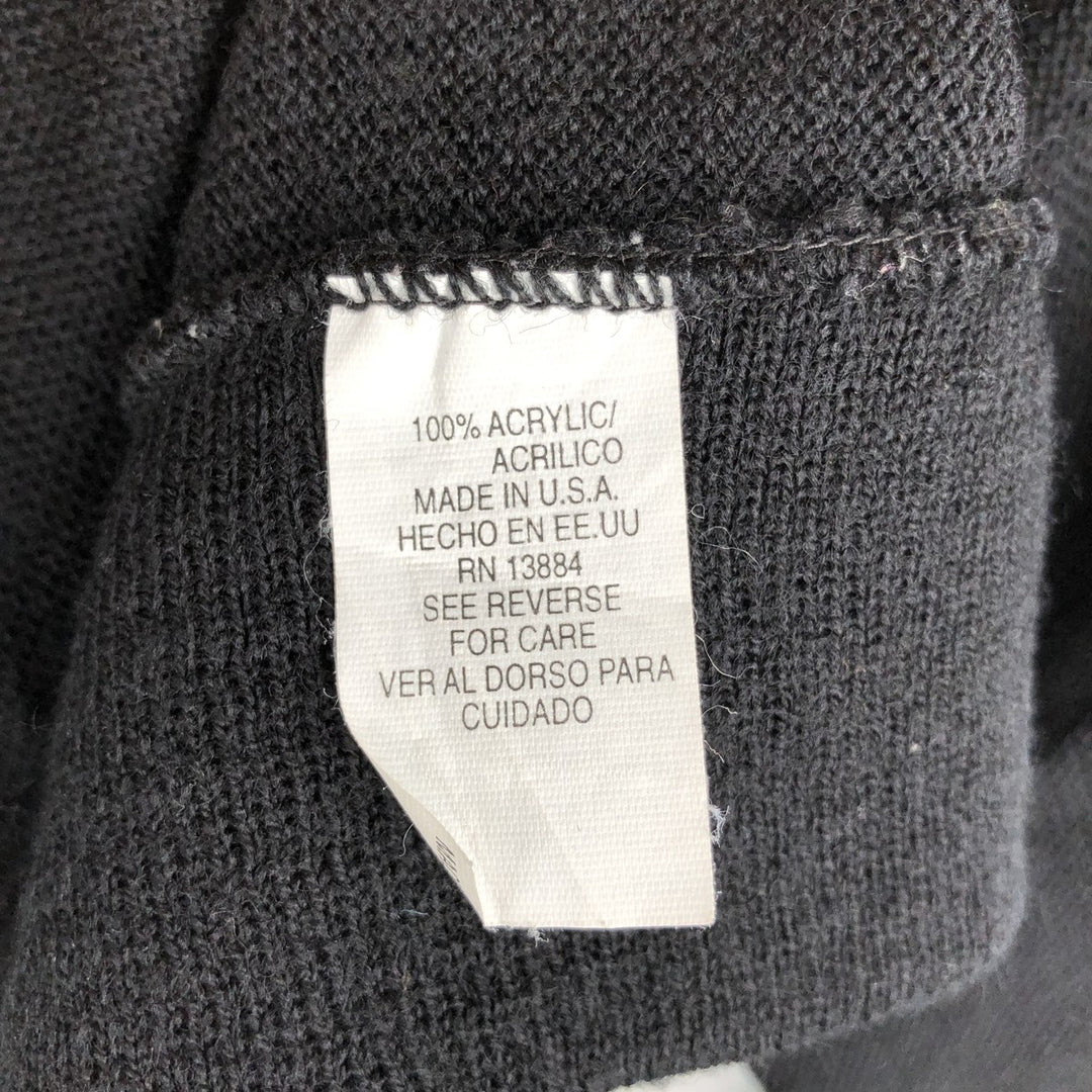 90'S IZOD acrylic knit cardigan, made in the USA, men's size XL, vintage acrylic black type Vintage Second Hand