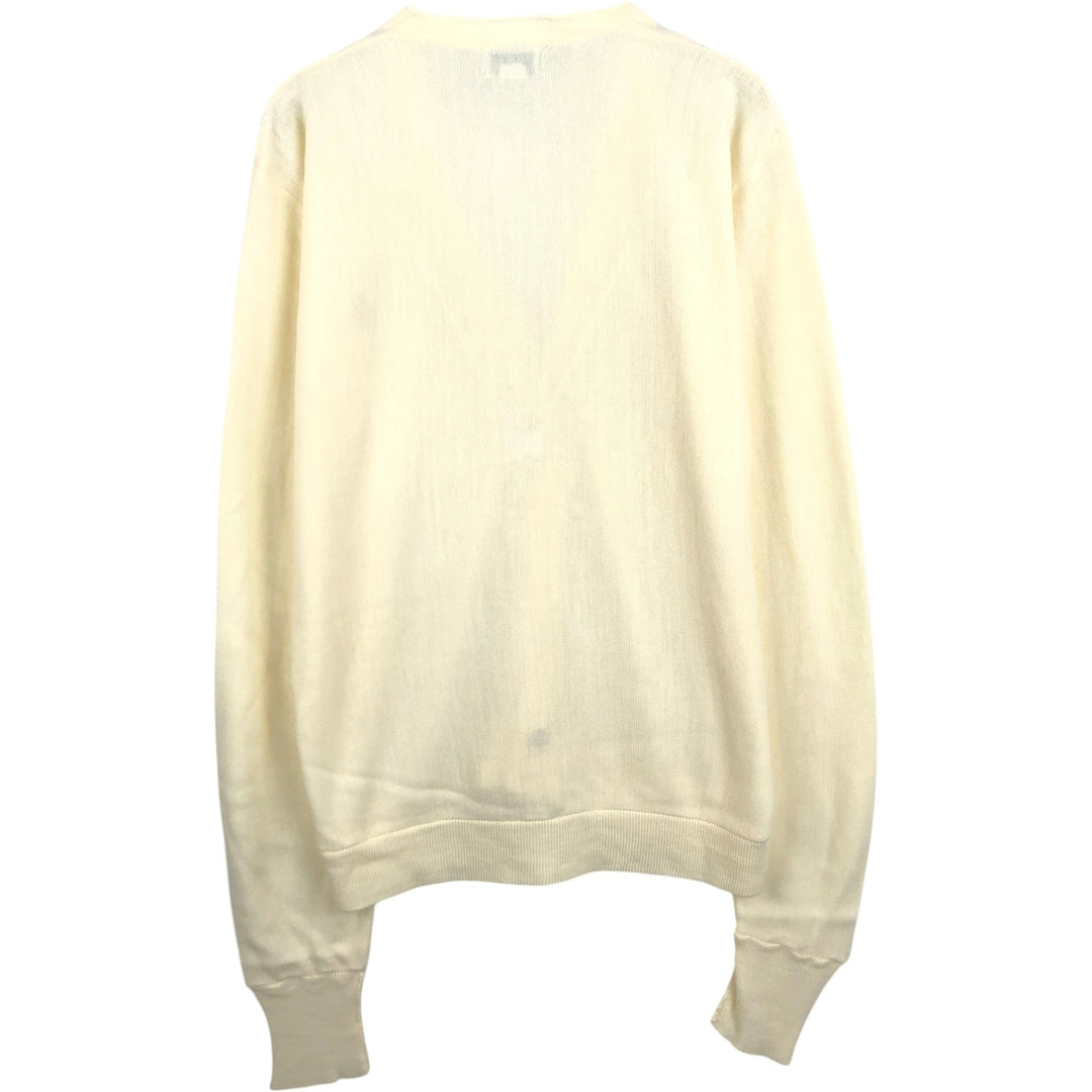 Vintage 90'S IZOD acrylic knit cardigan, made in the USA, size M, men's acrylic unbleached Vintage Second Hand