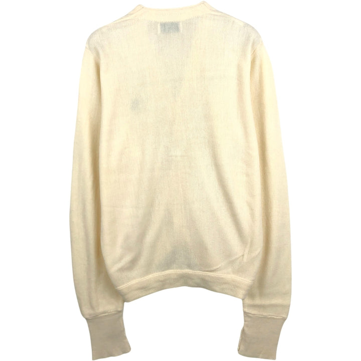 Vintage 90'S IZOD acrylic knit cardigan, made in the USA, size M, men's acrylic unbleached Vintage Second Hand