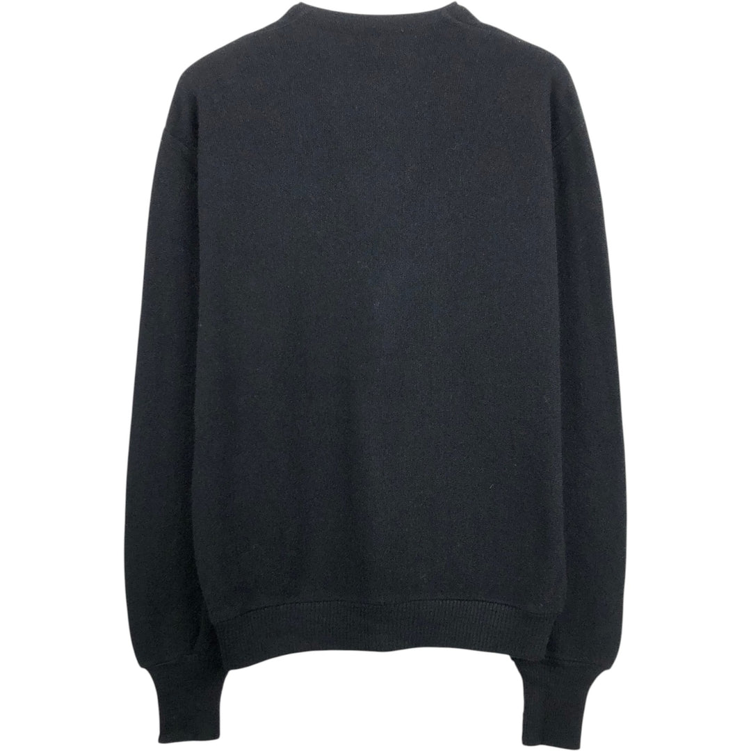 1970'S ROBERT BRUCE Arnold Palmer Acrylic Knit Cardigan, Made in USA, Men's Size L (approx.), Vintage Oron Acrylic black type Vintage Second Hand