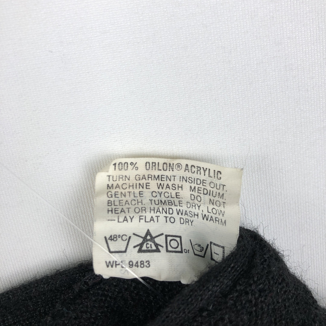 1970'S ROBERT BRUCE Arnold Palmer Acrylic Knit Cardigan, Made in USA, Men's Size L (approx.), Vintage Oron Acrylic black type Vintage Second Hand
