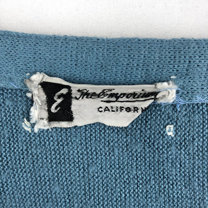 The Emporium California acrylic knit cardigan, men's size XL (equivalent), vintage. Oron Acrylic Blue type light blue Vintage Second Hand