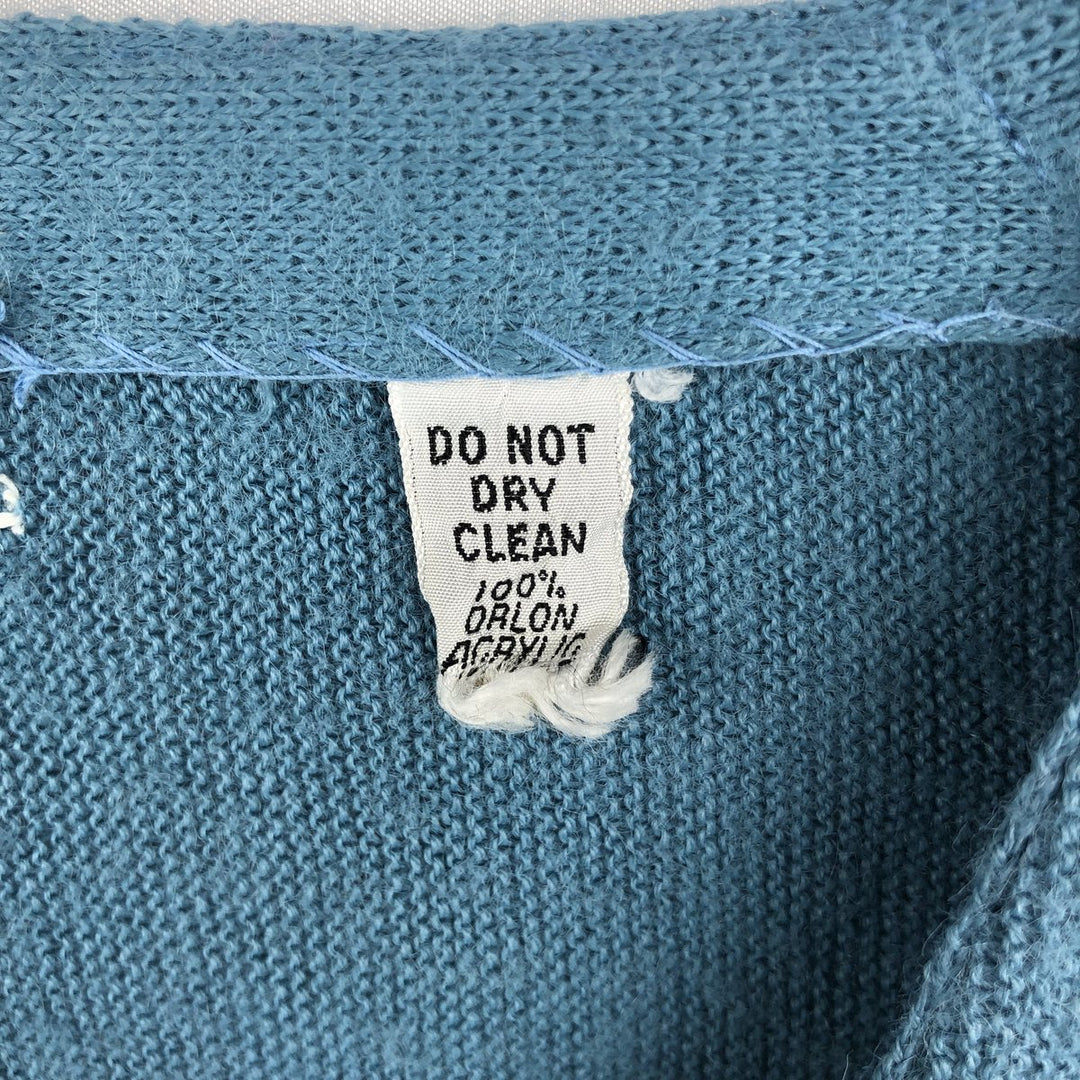 The Emporium California acrylic knit cardigan, men's size XL (equivalent), vintage. Oron Acrylic Blue type light blue Vintage Second Hand
