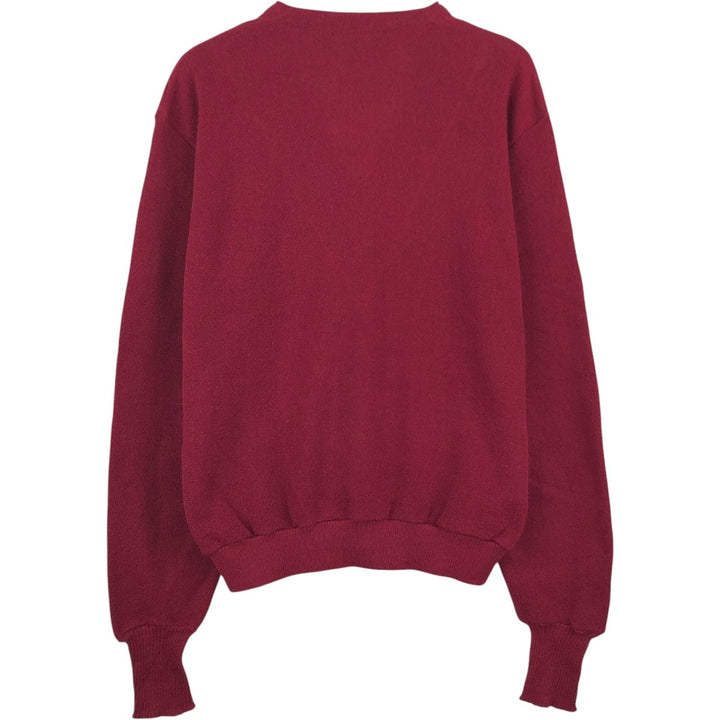 1990'S Jantzen knit cardigan, made in USA, men's size XL equivalent, vintage. polyester wine-red Vintage Second Hand