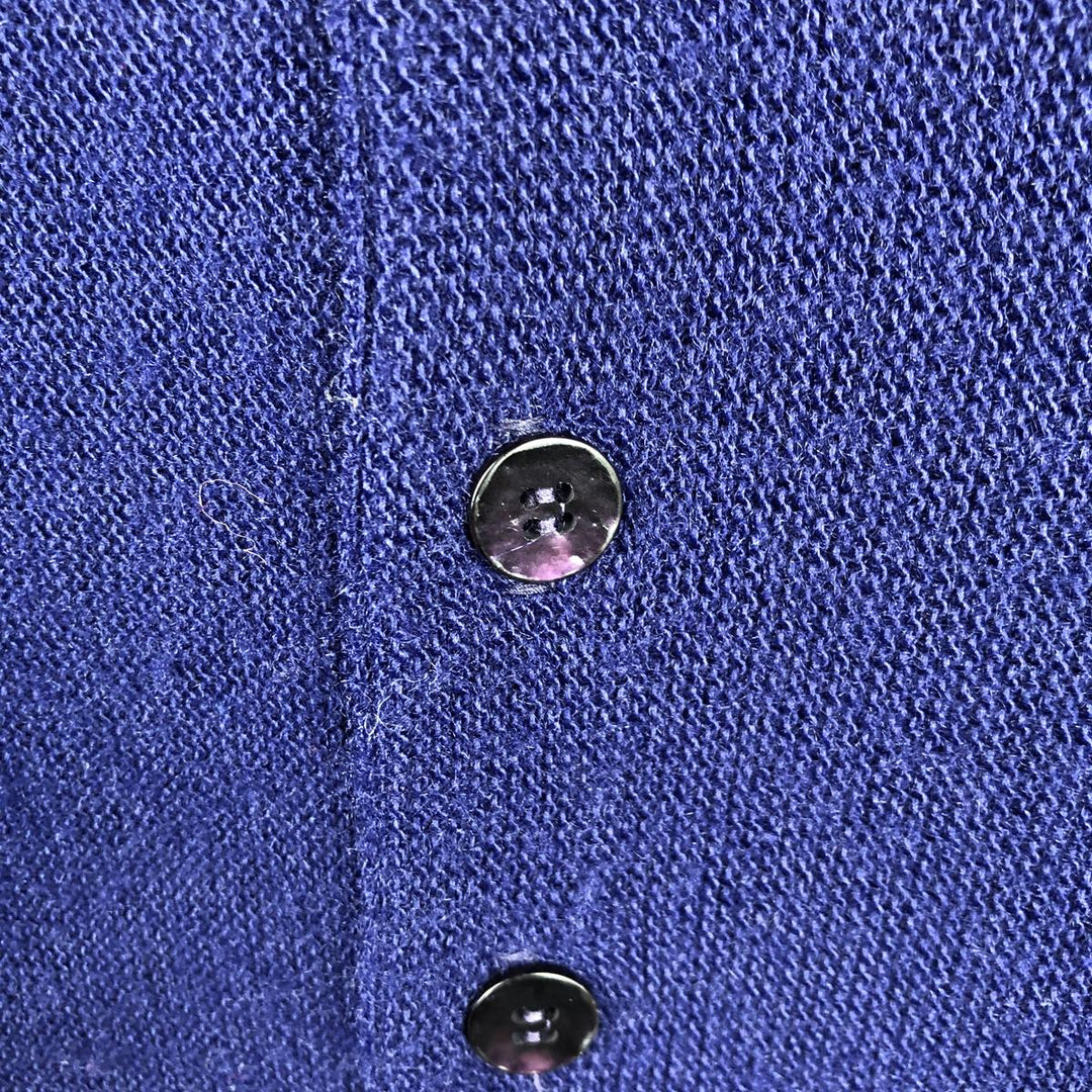 1970'S KING ROAD Sears Acrylic Knit Cardigan, Men's Size XL (approx.), Vintage Oron Acrylic navy blue type Vintage Second Hand