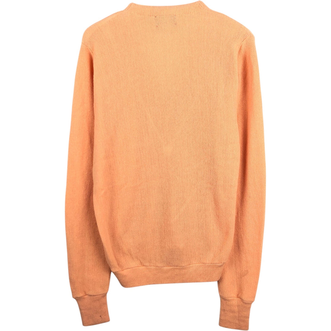 TOWN CRAFT JCPenney Acrylic Knit Cardigan, Men's Size M (approx.) Oron Acrylic orange type Vintage Second Hand