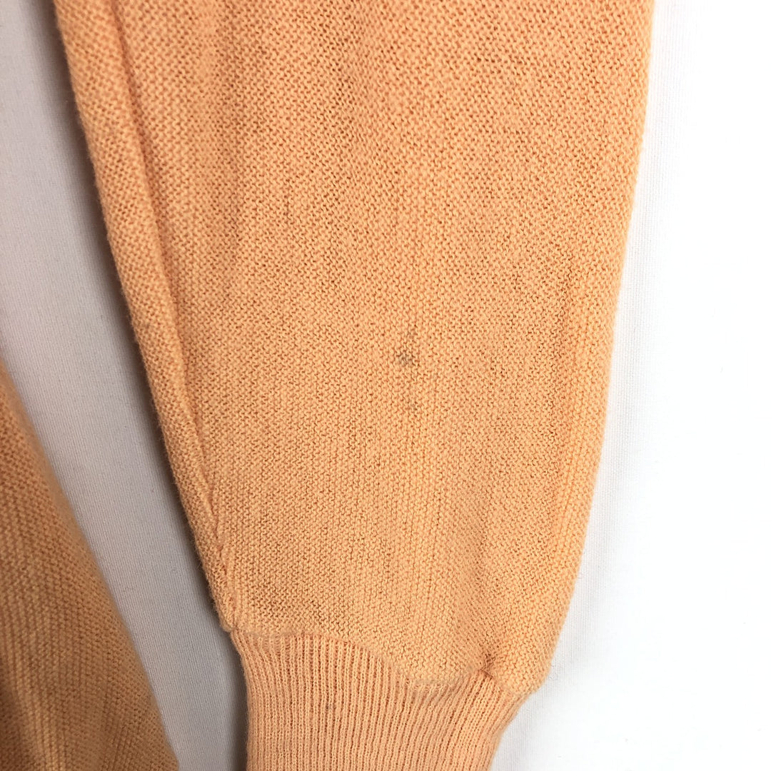 TOWN CRAFT JCPenney Acrylic Knit Cardigan, Men's Size M (approx.) Oron Acrylic orange type Vintage Second Hand