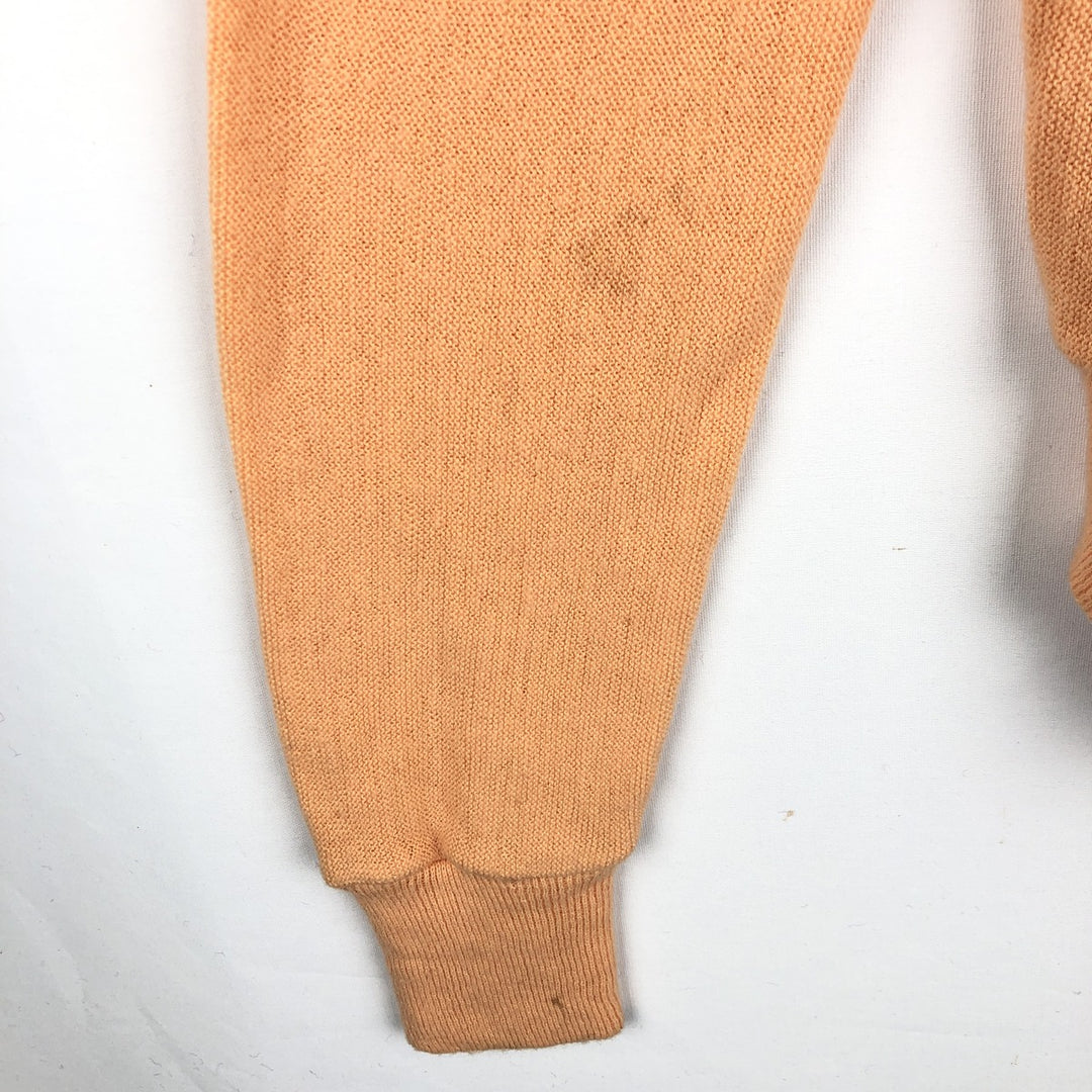 TOWN CRAFT JCPenney Acrylic Knit Cardigan, Men's Size M (approx.) Oron Acrylic orange type Vintage Second Hand