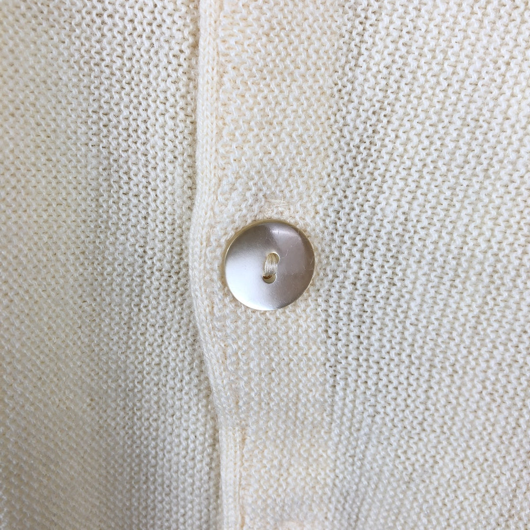 JCPenney Acrylic Knit Cardigan, Men's Size M (approx.) Oron Acrylic unbleached Vintage Second Hand