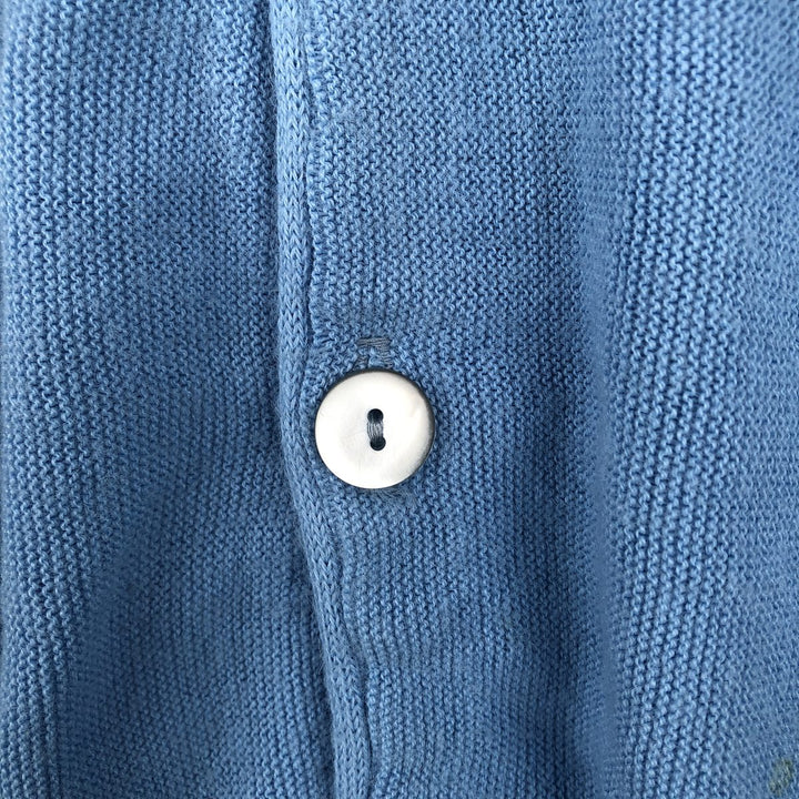 70s-80'S JCPenney Acrylic Knit Cardigan, Men's Size L (approx.), Vintage acrylic Blue type light blue Vintage Second Hand