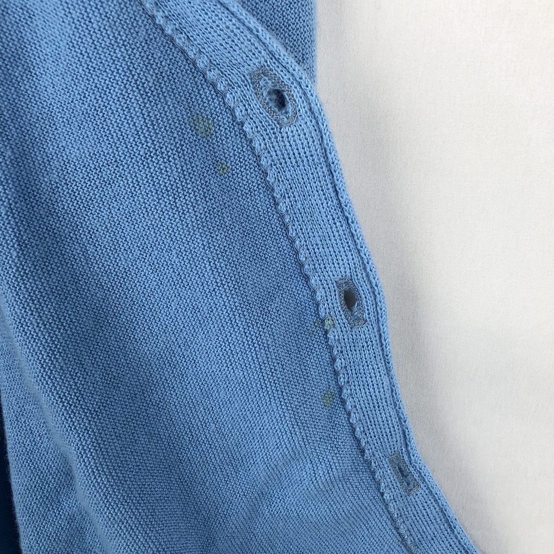 70s-80'S JCPenney Acrylic Knit Cardigan, Men's Size L (approx.), Vintage acrylic Blue type light blue Vintage Second Hand
