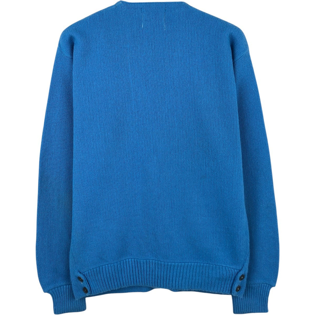 70'S CAMPUS Acrylic Knit Cardigan, Made in USA, Men's Size M (approx.), Vintage acrylic Blue type light blue Vintage Second Hand
