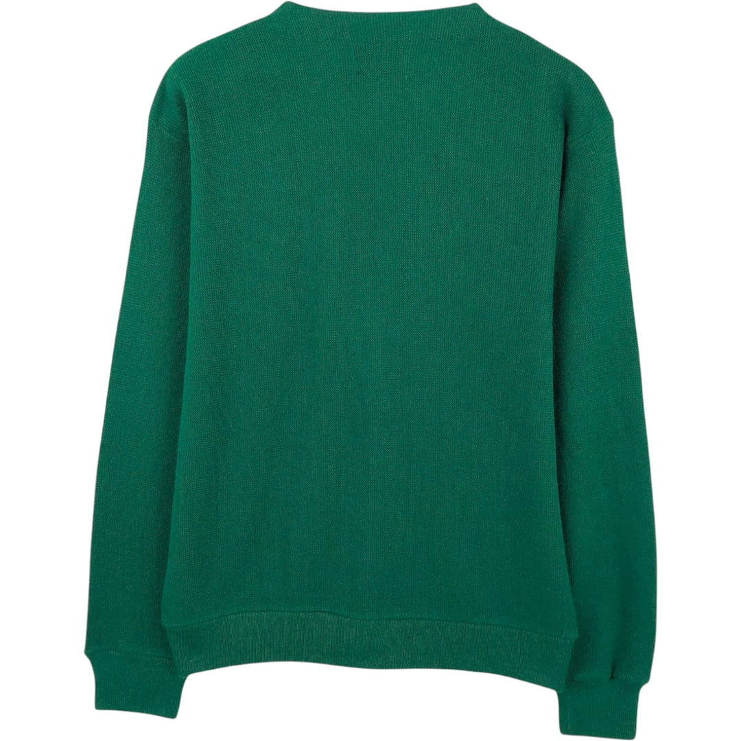 70s-80'S Sears The Men's Store acrylic knit cardigan, men's size L equivalent, vintage. Oron Acrylic green type Vintage Second Hand