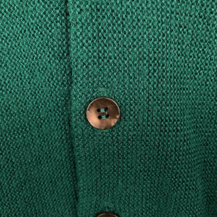 70s-80'S Sears The Men's Store acrylic knit cardigan, men's size L equivalent, vintage. Oron Acrylic green type Vintage Second Hand