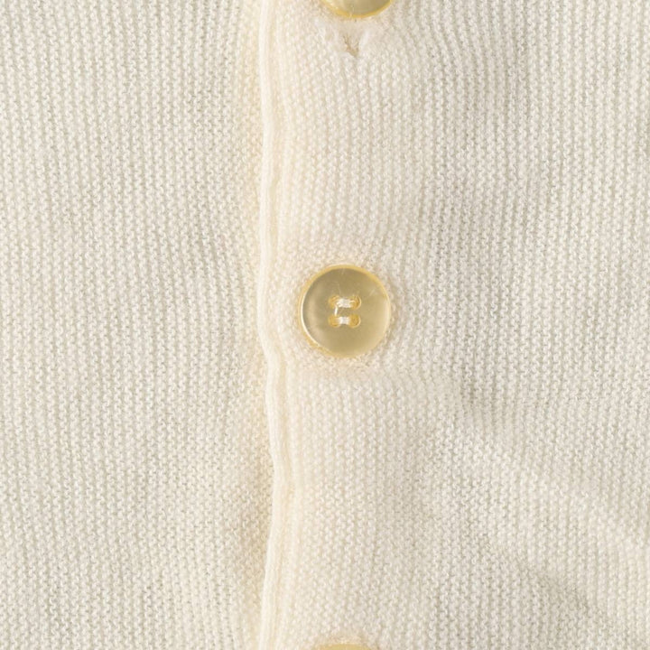 Vintage 1980'S Lord Jeff acrylic knit cardigan, made in the USA, size L, men's Oron Acrylic unbleached Vintage Second Hand