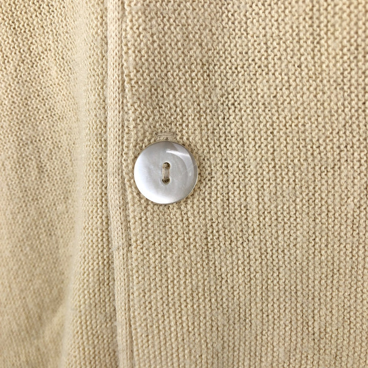 1970'S JCPenney Acrylic Knit Cardigan, Men's Size L (approx.), Vintage Oron Acrylic Beige type Vintage Second Hand