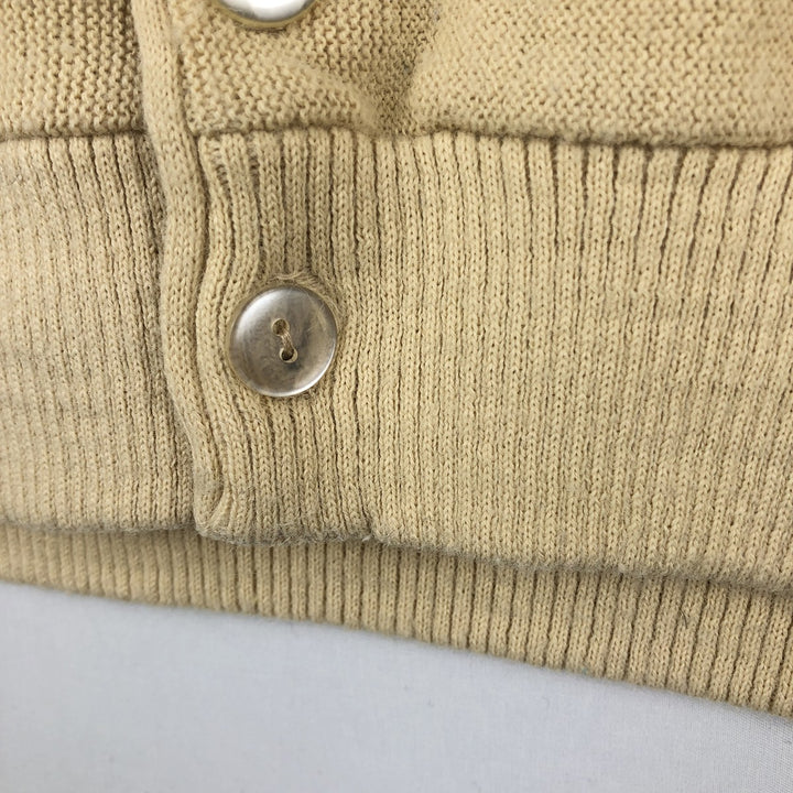 1970'S JCPenney Acrylic Knit Cardigan, Men's Size L (approx.), Vintage Oron Acrylic Beige type Vintage Second Hand