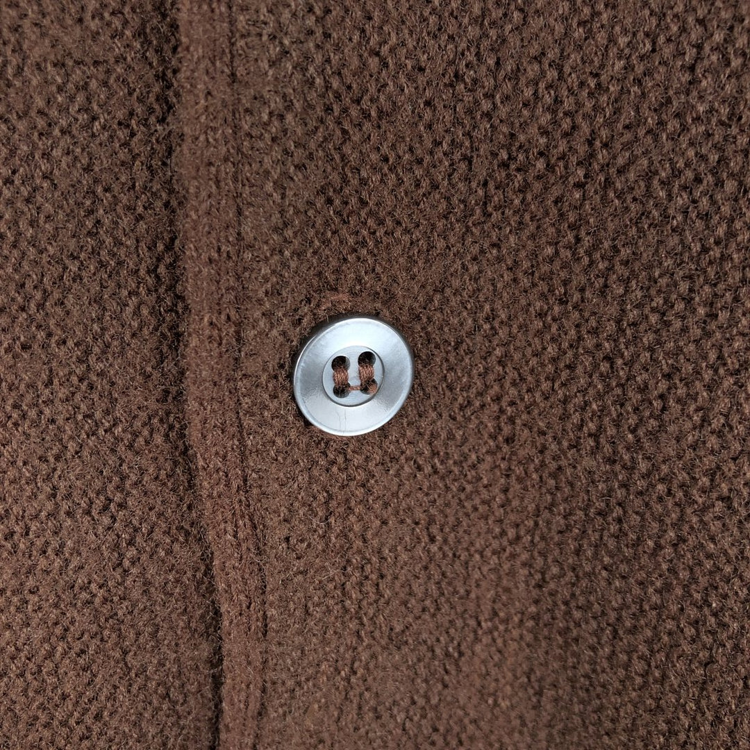Royal Knight Acrylic Knit Cardigan, Made in USA, Men's Size M unclear brown type Vintage Second Hand